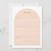 レトロブライダルシャワー結婚フードディナーメニューA115 招待状 (正面)