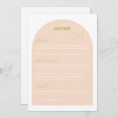 レトロブライダルシャワー結婚フードディナーメニューA115 招待状 (正面/裏面)