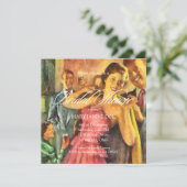 レトロブライダルシャワー 招待状 (スタンド正面)