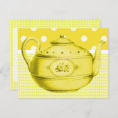 レトロブライダルティーパーティー 招待状 (正面/裏面)