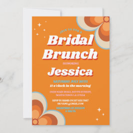 レトロブライダルブランチ1970sオレンジヴィンテージ 招待状