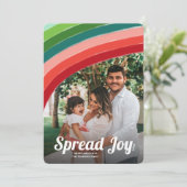 レトロブライトカラーズレインボークリスマスフォト シーズンカード (スタンド正面)