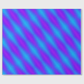 レトロブライトブルー&パープルハーレクイン ラッピングペーパー (フラット)