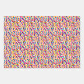 レトロブライト – 秋、冬のブライト微妙な抽象芸術 ラッピングペーパーシート (正面)