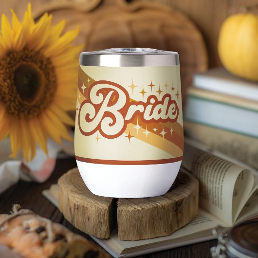 レトロブライドタイポグラフィサマーレインボー結婚ズ