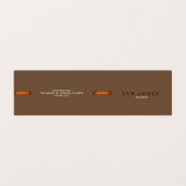 レトロブラウンおよびオレンジの名刺 名刺 (外部フラット)