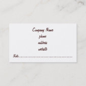 レトロブラウンアクア名刺 名刺 (裏面)