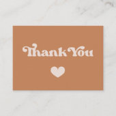 レトロブラウンシュガーありがとうパッケージ挿入カード 名刺 (正面)