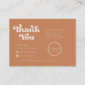 レトロブラウンシュガーありがとうパッケージ挿入カード 名刺 (裏面)