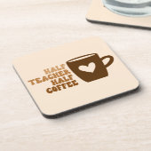 レトロブラウンハーフ先生ハーフコーヒードリンク飲料 コースター (左側)