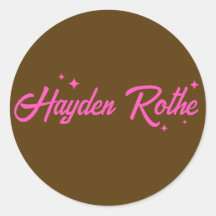 レトロブラウンピンクタイポグラフィ星