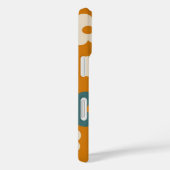 レトロブラウンフローラ名門私立校風のヒッピー彼女のためのシックなギフト Case-Mate iPhoneケース (裏面 / 右)