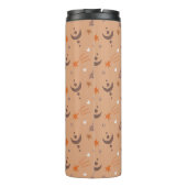 レトロブラウンボホお洒落パタパーソナライズされたーン タンブラー (裏面)