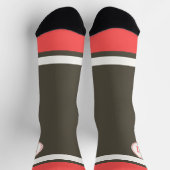 レトロブラウンレッドレーシング ソックス (上部)