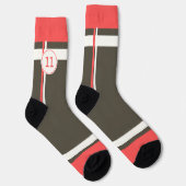 レトロブラウンレッドレーシング ソックス (右)