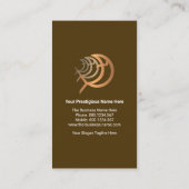 レトロブラウン層金ゴールドタブ宗教魚省 名刺 (裏面)