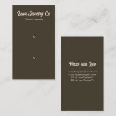 レトロブラウン2ピンジュエリー名刺 名刺 (正面/裏面)