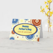 レトロブラザーハッピーファーザーズデイ カード (黄色い花)