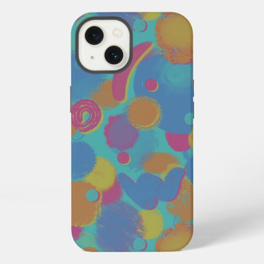 レトロブラシ柄 iPhoneケース (裏面)