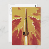 レトロブラストオフロケット ポストカード (正面/裏面)