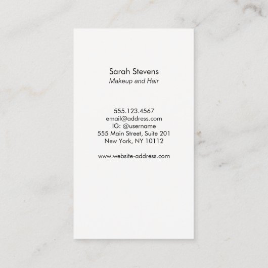 レトロブラックおよび金ゴールドアールデコ抽象芸術 名刺 (裏面)