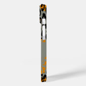 レトロブラックとイエローヒョウのグレー印刷 Case-Mate iPhoneケース (裏面 / 左)