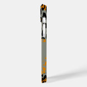 レトロブラックとイエローヒョウのグレー印刷 Case-Mate iPhoneケース (裏面 / 左)