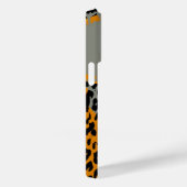 レトロブラックとイエローヒョウのグレー印刷 Case-Mate iPhoneケース (裏面 / 右)