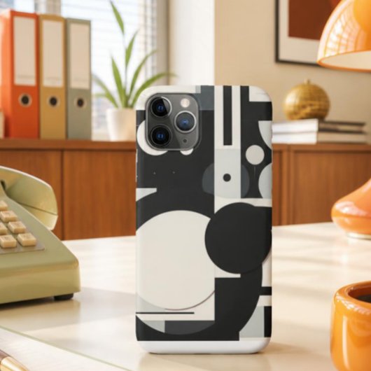 レトロブラックアンドホワイトiPhoneケース Case-Mate iPhoneケース
