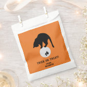 レトロブラックキャットオンザムーンハロウィーン フェイバーバッグ (クリップ留めされた状態)