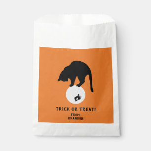 レトロブラックキャットオンザムーンハロウィーン フェイバーバッグ