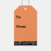 レトロブラックキャットハロウィーン誕生日 ギフトタグ (裏面)