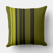 レトロブラックグリーンストライプ#2 クッション (裏面)