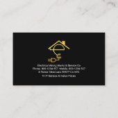 レトロブラックグレー電気層 名刺 (裏面)
