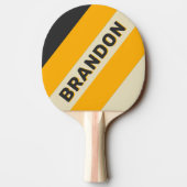 レトロブラックサンはっきりしたストライプズの名前 卓球ラケット (裏面)