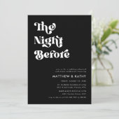 レトロブラックザナイトリハーサルディナー 招待状 (スタンド正面)