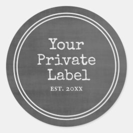 レトロブラックシャルボードプライベートラベルラウンド ラウンドシール