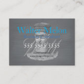 レトロブラックシャルボード🕰️スチームパンクゴーグルマン 名刺 (裏面)