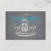 レトロブラックシャルボード🕰️スチームパンクゴーグルマン 名刺 (裏面)