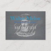 レトロブラックシャルボード🕰️スチームパンクゴーグルマン 名刺 (正面)