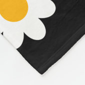 レトロブラックデイジー70ズヒッピー名前をカスタムする フリースブランケット (角)