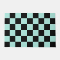 レトロブラックブルーチェックチェッカーボードパターン