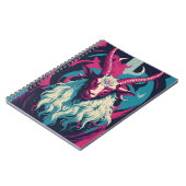 レトロブラックライトヴィーブオカルトサタン・バプホメット ノートブック (左側)