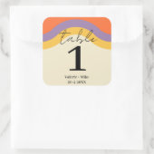 レトロブラック書道表結婚数 スクエアシール (バッグ)