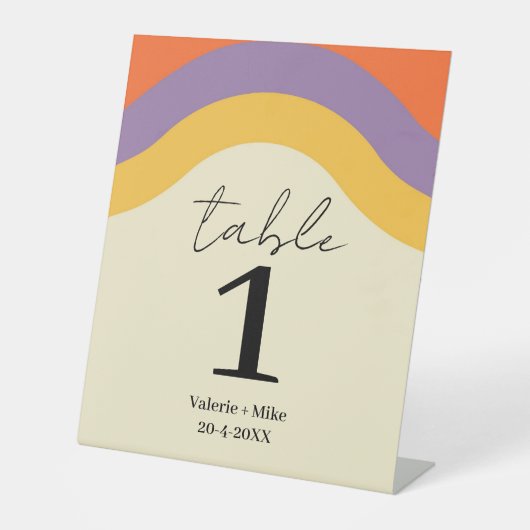 レトロブラック書道表結婚数 台座サイン (正面)