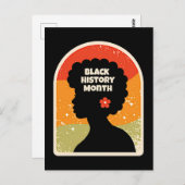 レトロブラック歴史月間アフリカ人女性 ポストカード (正面/裏面)