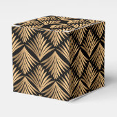 レトロブラック金ゴールドアールデコギャツビーウェディングパーティー フェイバーボックス (正面サイド)