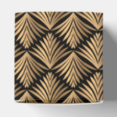 レトロブラック金ゴールドアールデコギャツビーウェディングパーティー フェイバーボックス (上部)