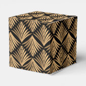 レトロブラック金ゴールドアールデコギャツビーウェディングパーティー フェイバーボックス (裏面サイド)