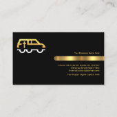 レトロブラック金ゴールドストライプ線記念祭 名刺 (裏面)